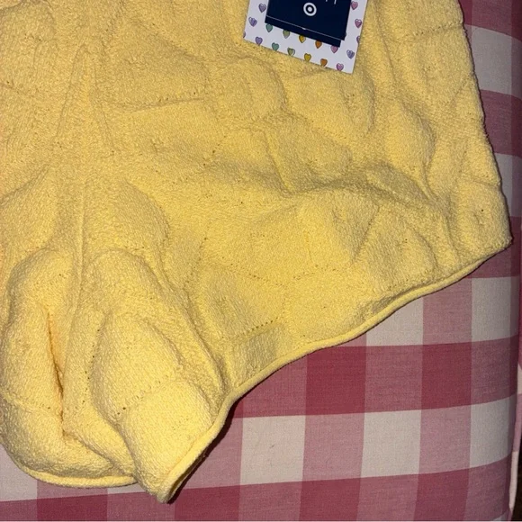 Nwt Roller Rabbit Yellow Women's Shorts Target Terry cloth s small flower pull